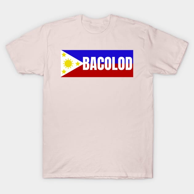 Bacolod City in the Philippines Flag T-Shirt by aybe7elf